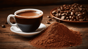 Dark roast instant coffee grounds