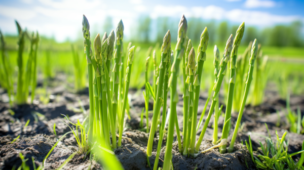 Asparagus growing in the wild