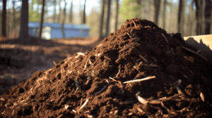 Mushroom compost pile