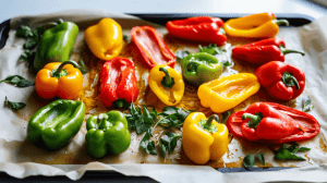 Peppers Sticking on Parchment Paper