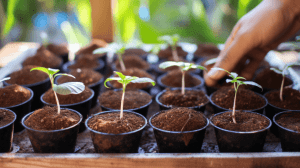 Planting Seeds In Coconut Coir