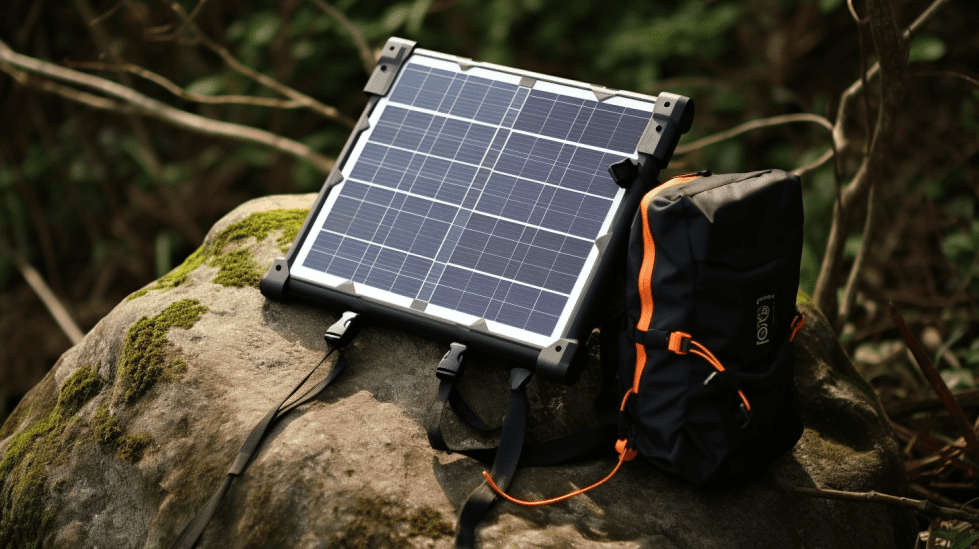 Small foldable solar panel for hiking